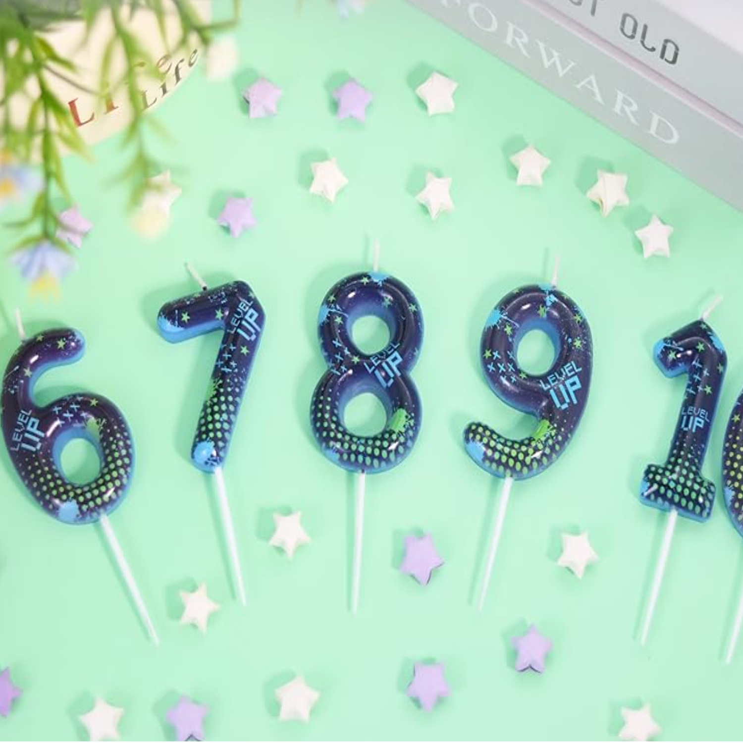 Blue Game Boy 0-9 Birthday Can - огляд і ціна Candle Supplies In