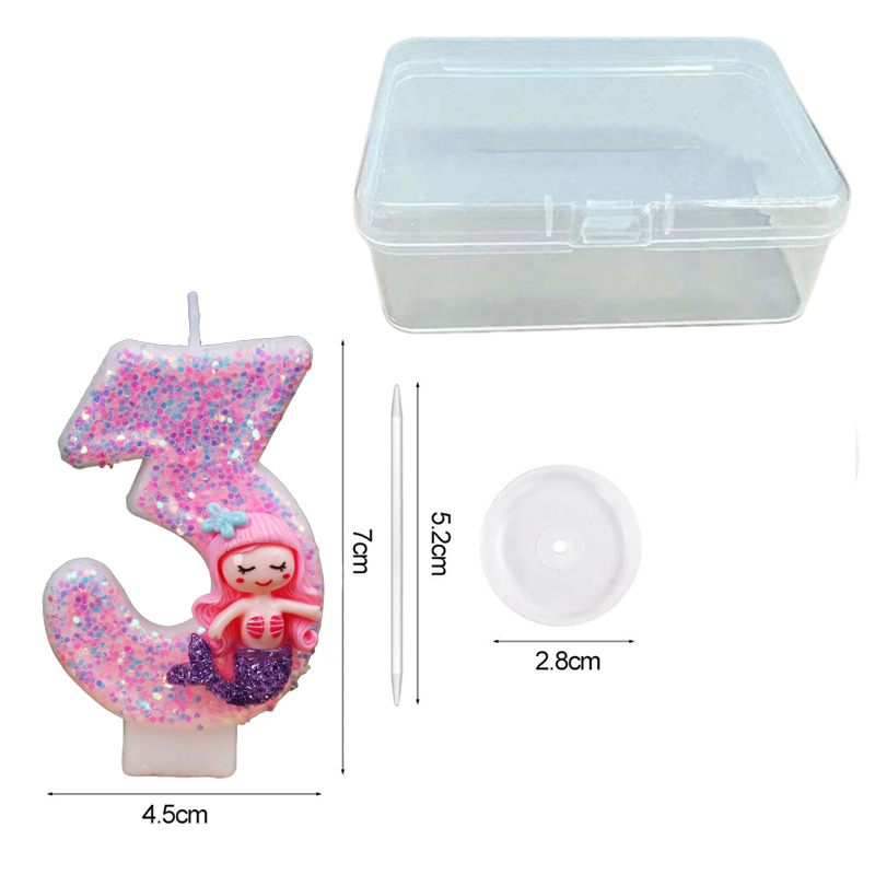 Creative Pink Mermaid 0-9 Digi - огляд і ціна Candle Supplies In