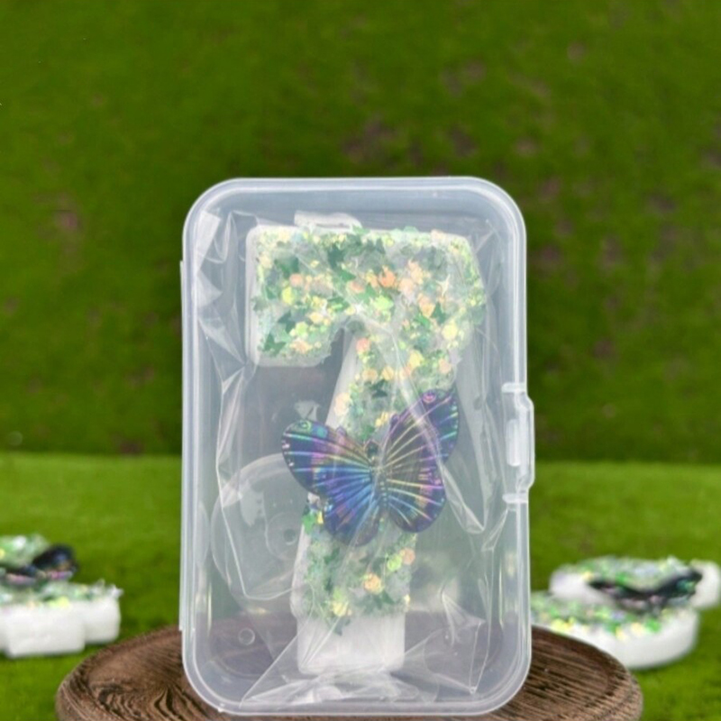 1Pc Green Sequins Number 0-9 B - огляд і ціна Candle Supplies In