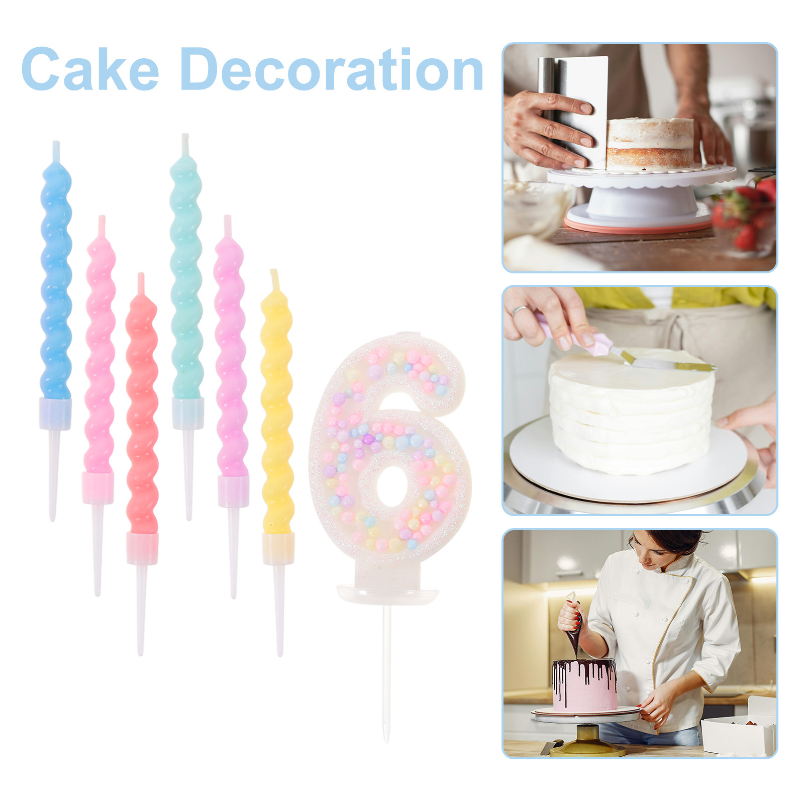 13Pcs Colorful Spiral Birthday - огляд і ціна Candle Supplies In