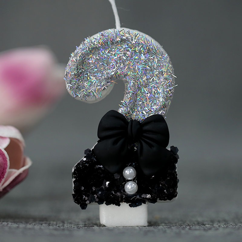 Midnight Bow & Pearl 0-9 Numbe - огляд і ціна Candle Supplies In