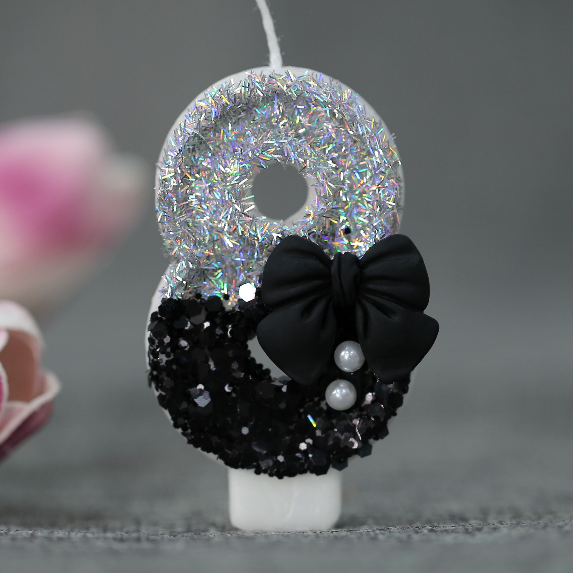 Midnight Bow & Pearl 0-9 Numbe - огляд і ціна Candle Supplies In